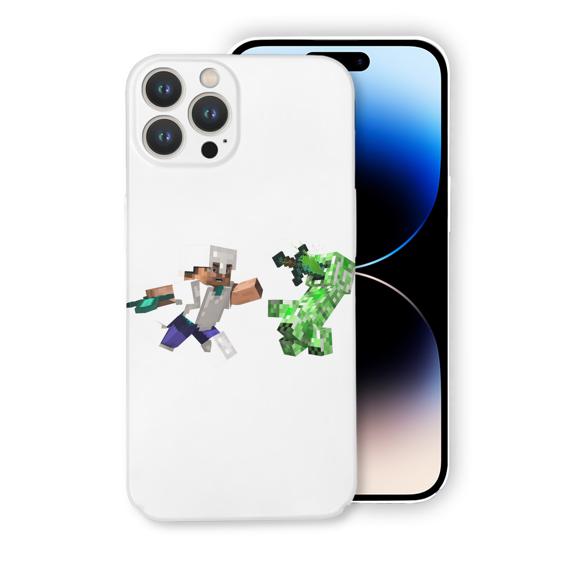 （画像用） マインクラフト ブロックの世界 Minecraft MC Block world 【iPhone 14シリーズ対応】ハードケース